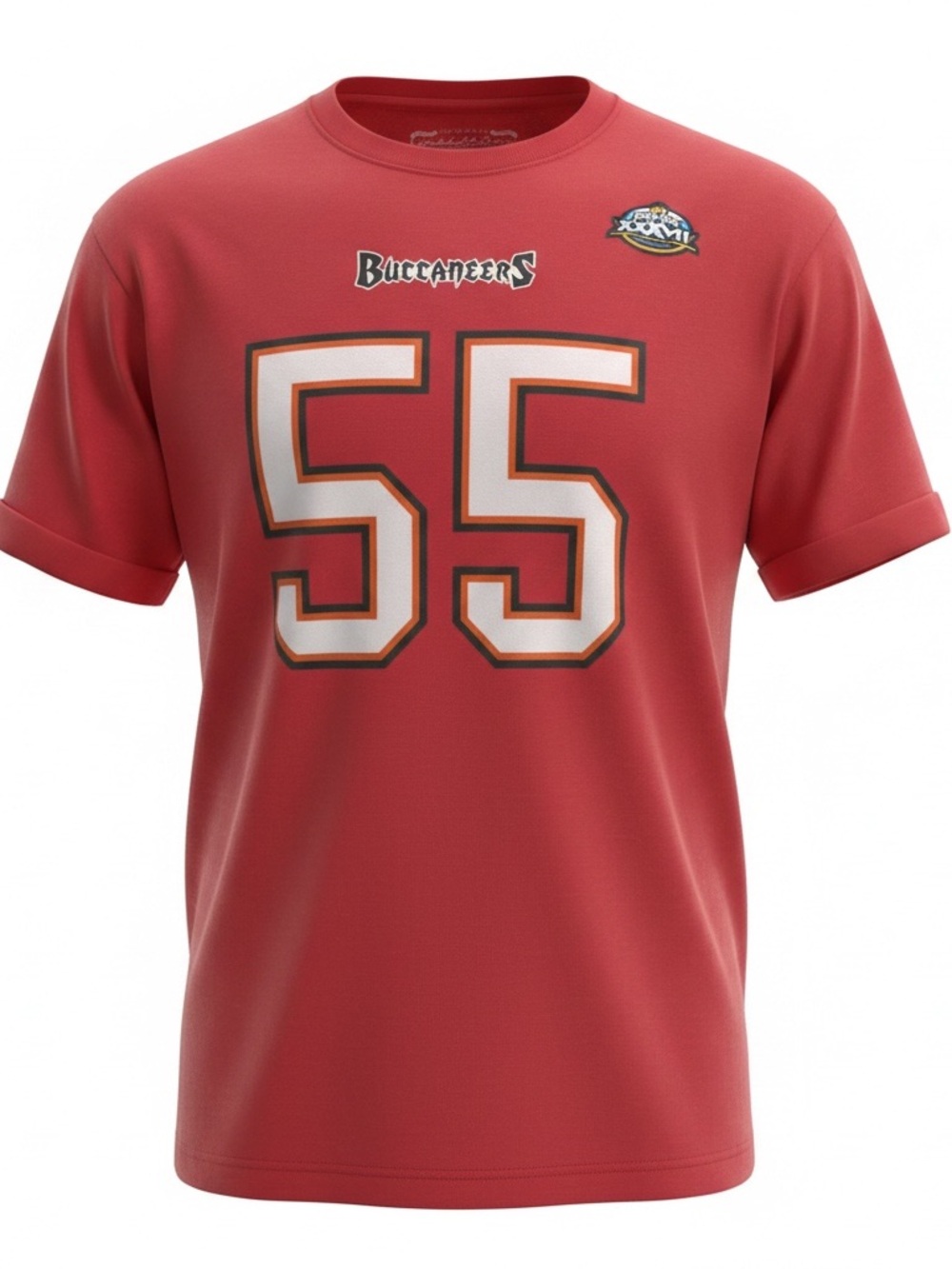 Mitchell & Ness Red Buccaneers #55 Short Sleeve Tee